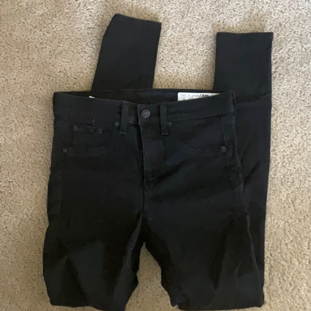 Rag and bone black skinny jeans, size 27
